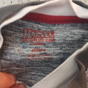 Marvel Heather Gray and Red Tee